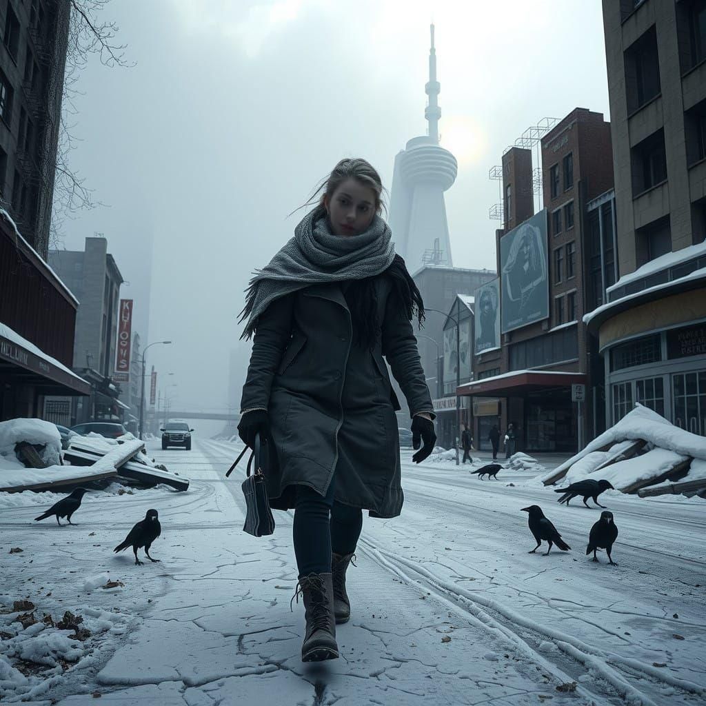 Post-Apocalyptic Winter Landscape in Photographic Style