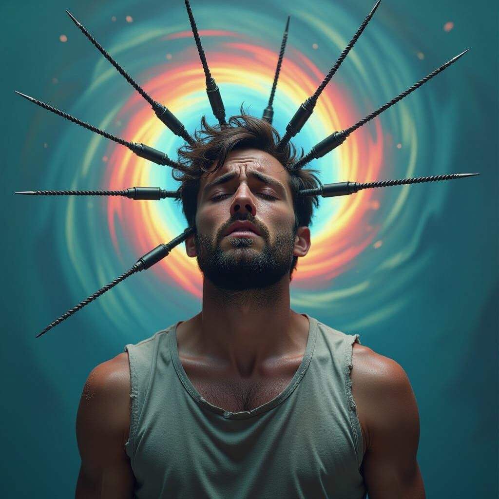 Surreal Anguish: Man's Thoughts Become Reality