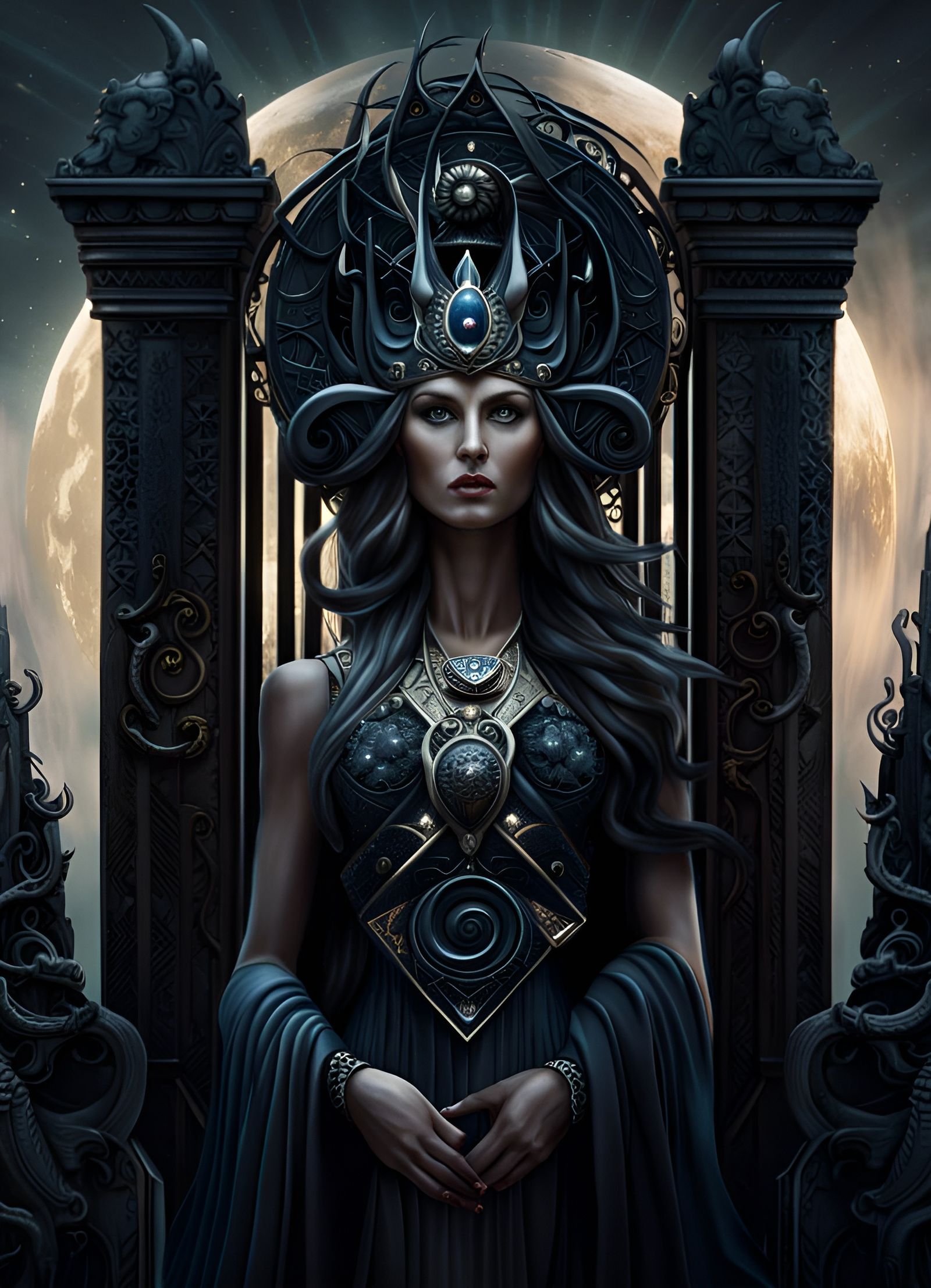 Goddess Hekate: Surreal Digital Masterpiece