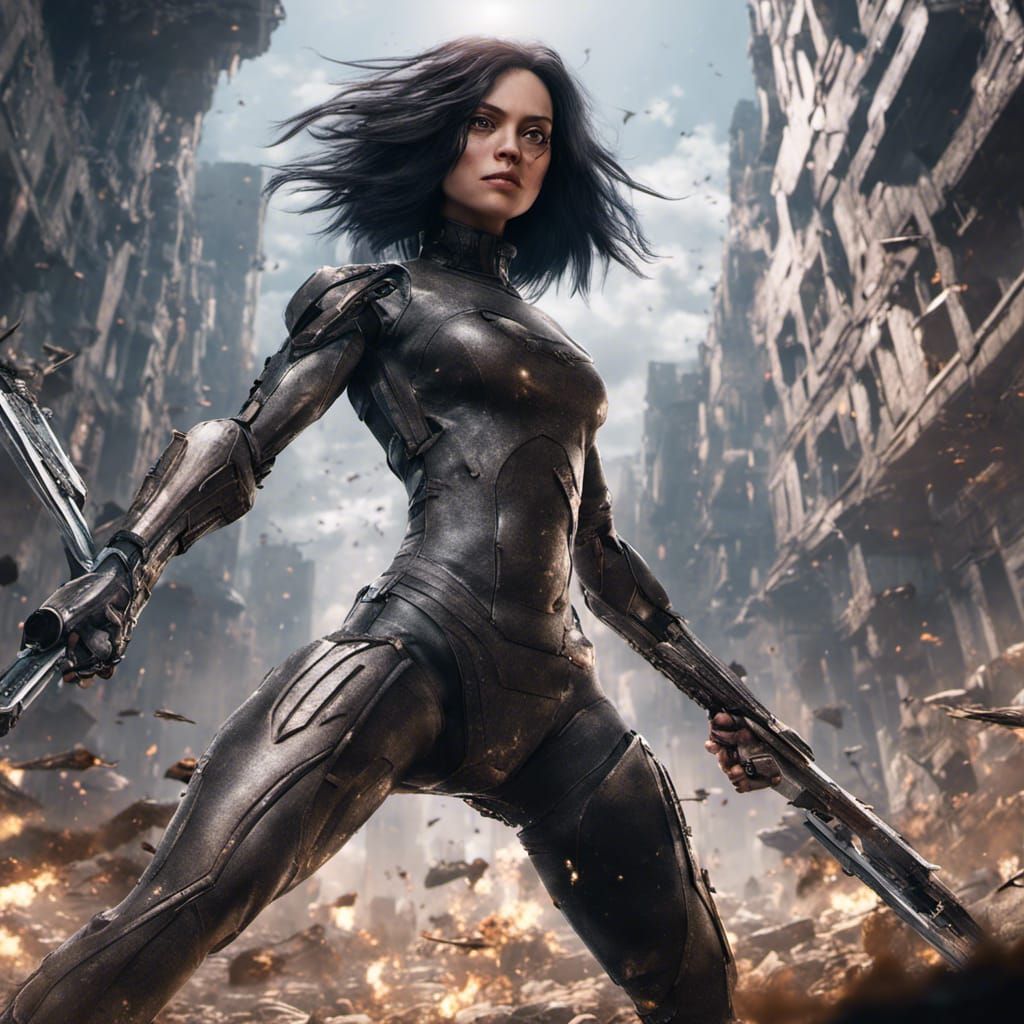 Alita Battle Angel: Detailed Matte Painting in 8k