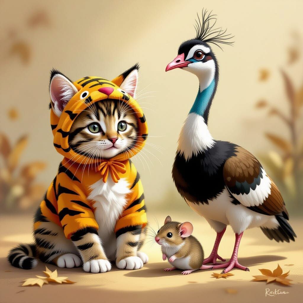 Whimsical Animals in Humorous Costumes