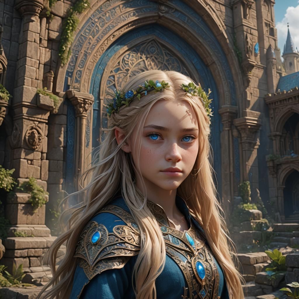 Fantasy Portrait of a Young Blonde Girl