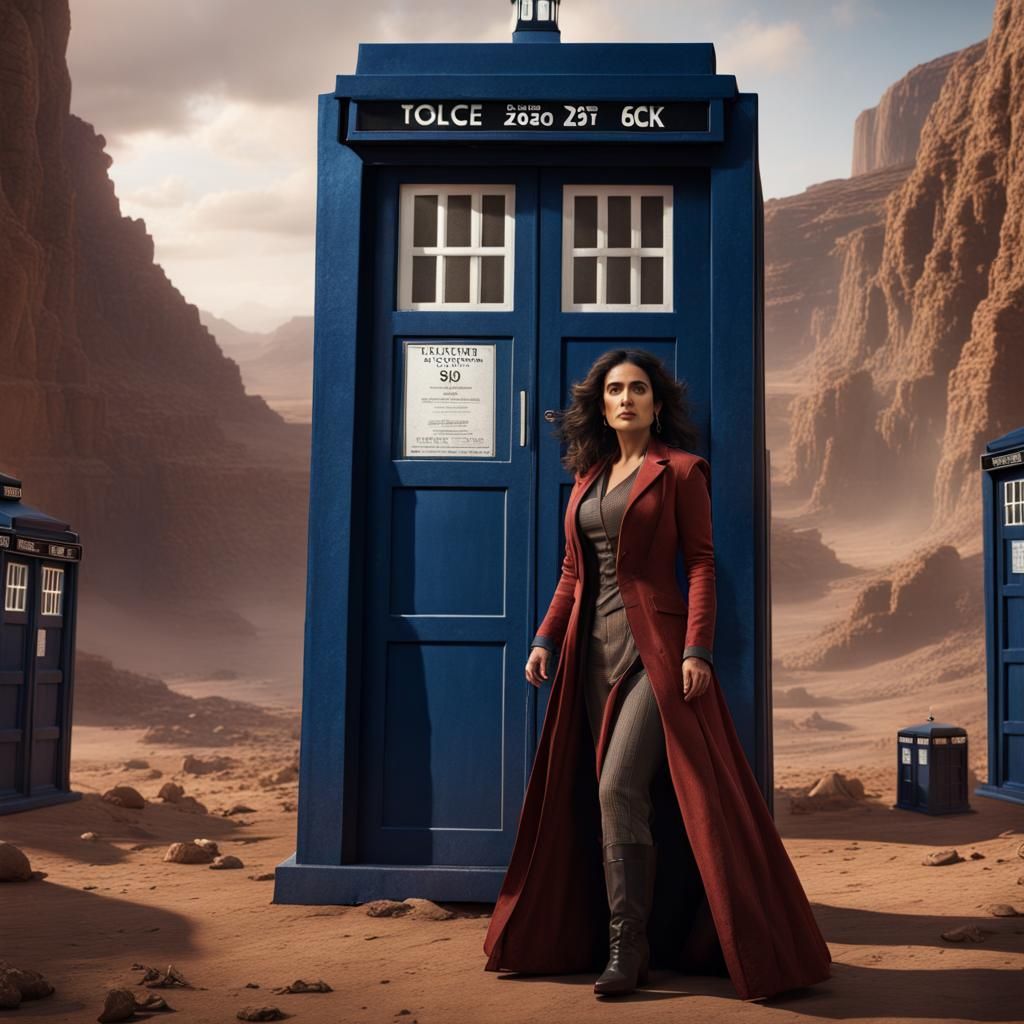 Salma Hayek as Dr. Who in Detailed Matte Painting