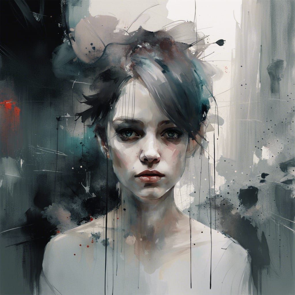 Expressive Portrait in Mixed Artistic Styles