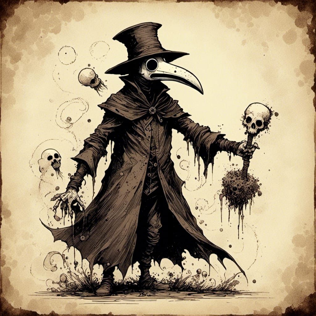 Fae Space Plague Doctor: Dreamlike Surrealism