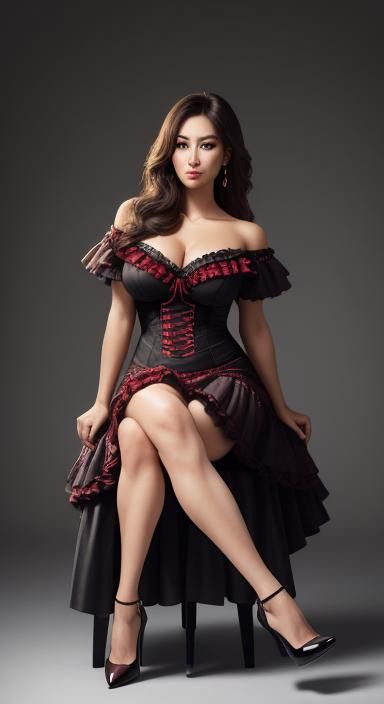Professional Portrait of Woman with Crossed Legs