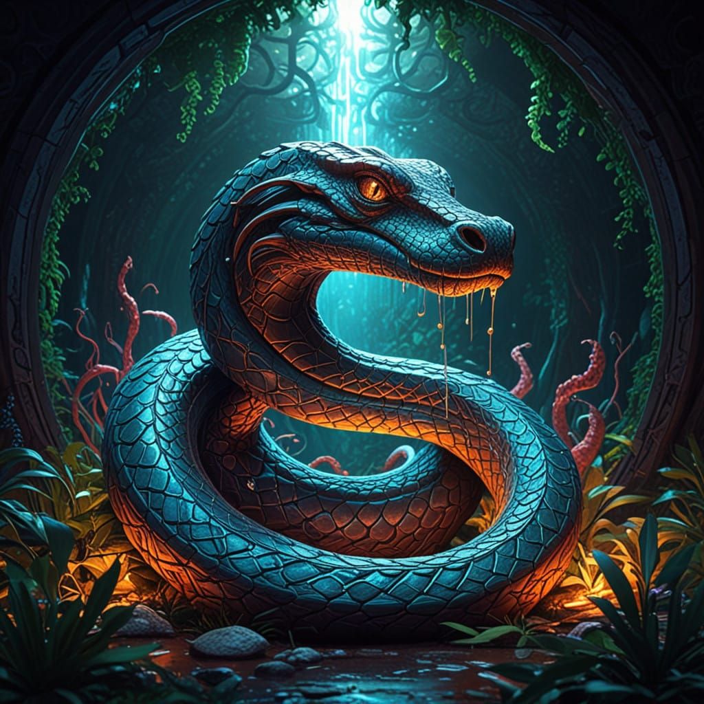 Cyberpunk Fantasy Goddess in Vibrant Digital Art