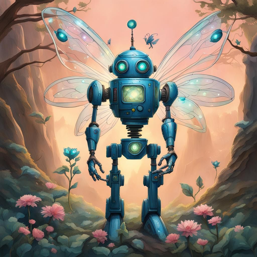Robot Hand Fairy: A Fusion of Tech and Fantasy