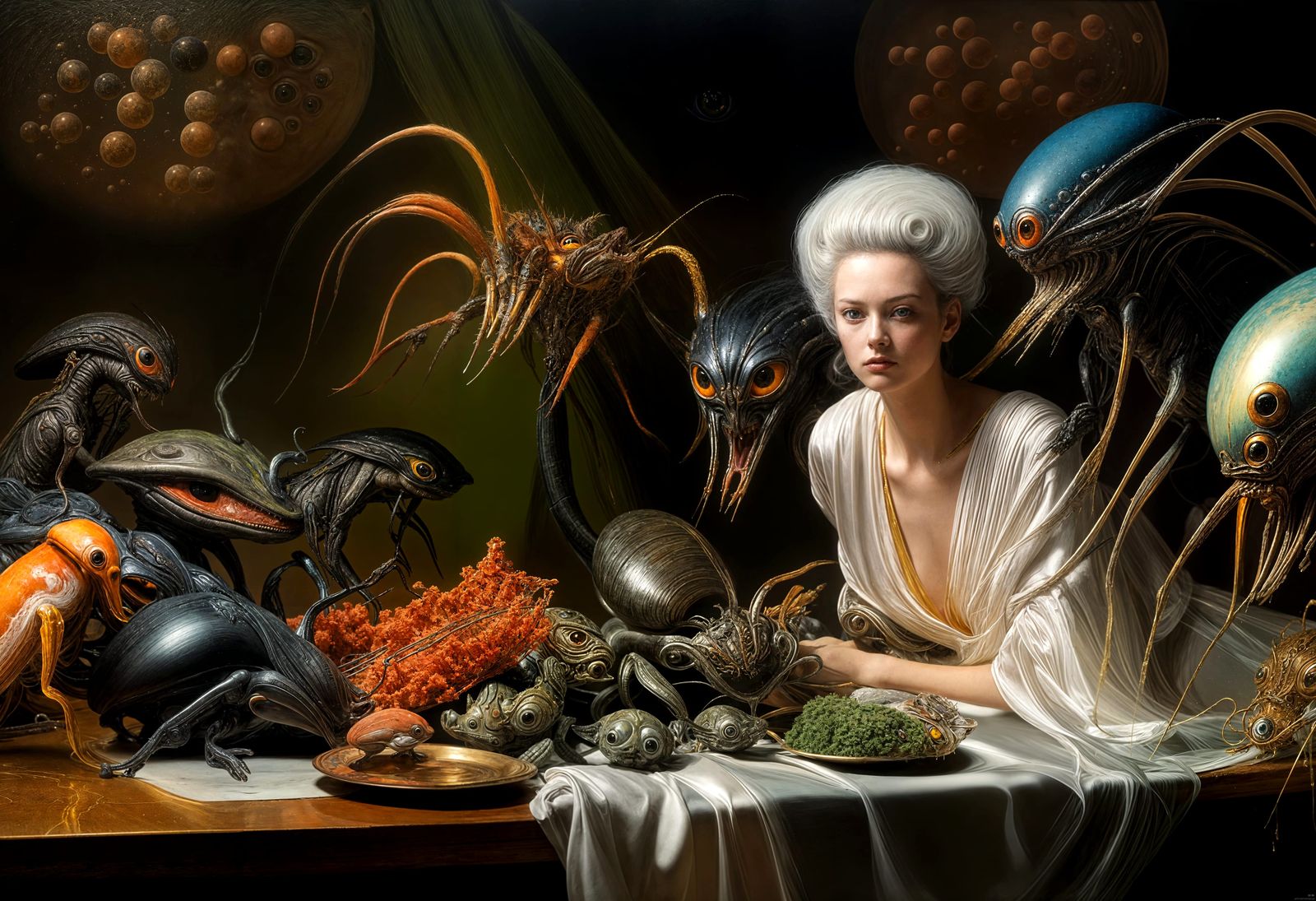 Abstract Alien Portraits in a Bizarre World