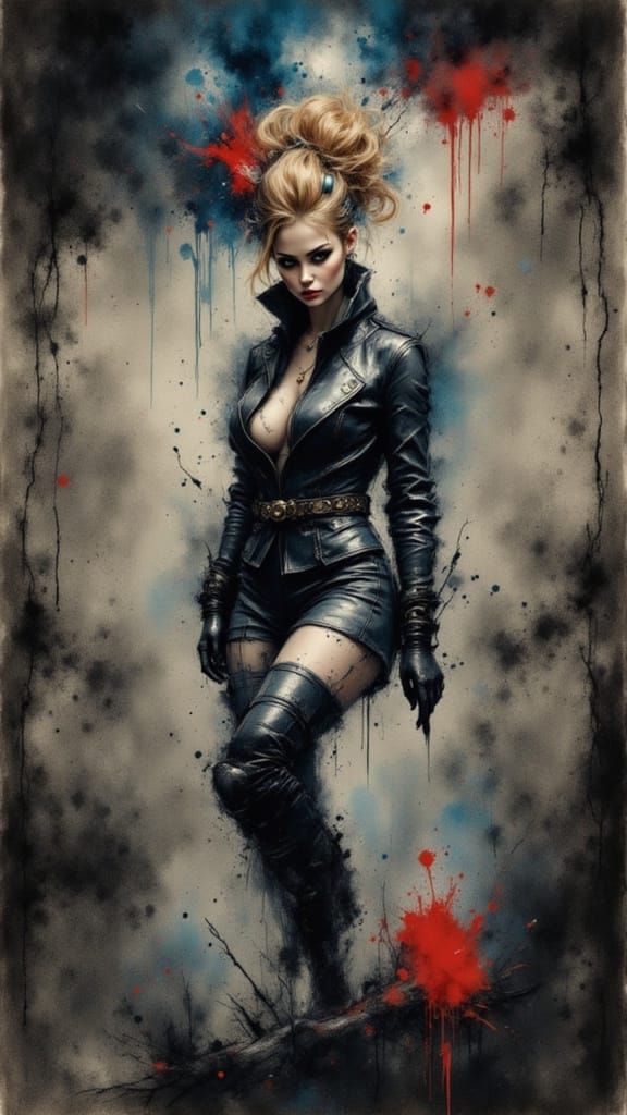 Charcoal Drawing with Soft Blended Shading