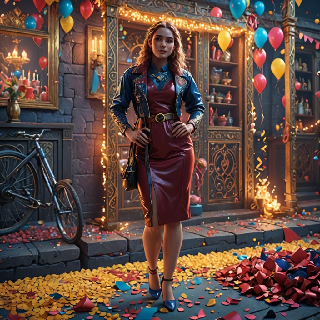 Fantastical Lovers' Party in Detailed Matte Painting