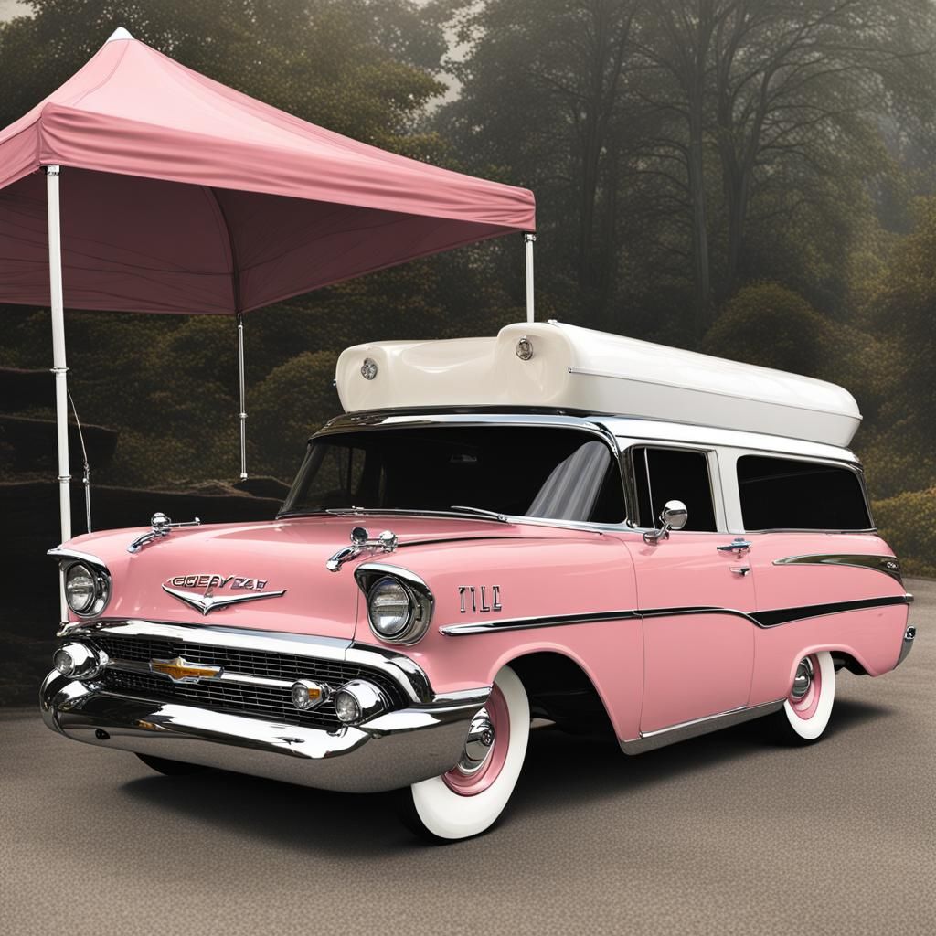 Modernized Conestoga Wagon at Car Show