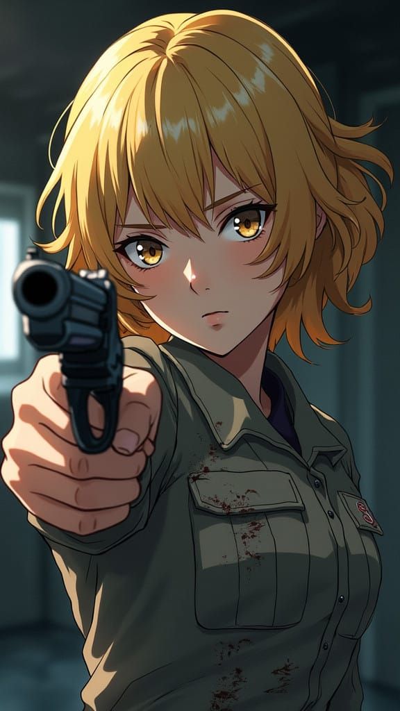 Battle Hardened Nurse in Anime Style