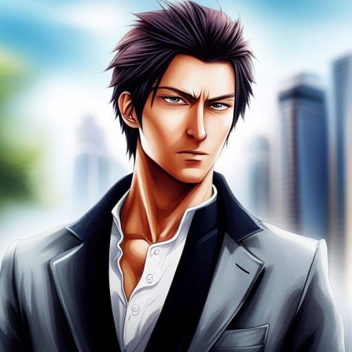 Hyperrealistic Sosuke Aizen Portrait with Dynamic Lighting