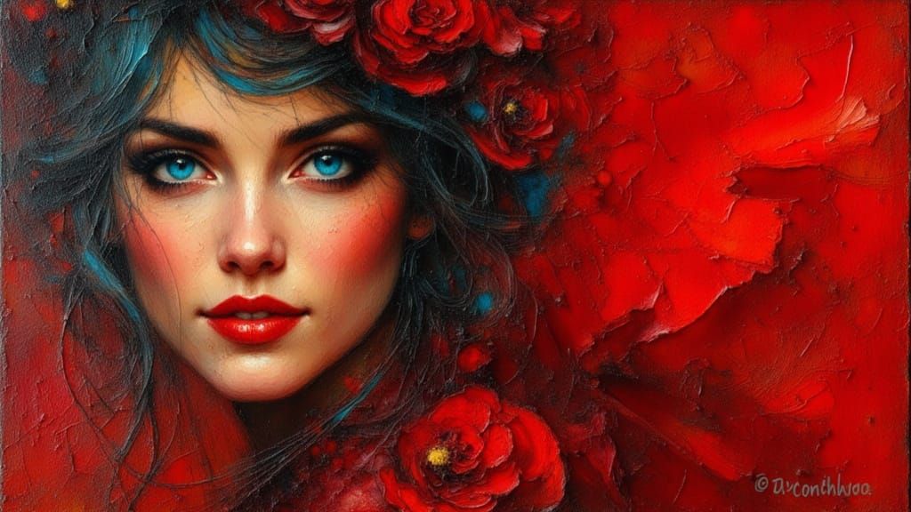 Elegant Princess of London in Oil Painting Style