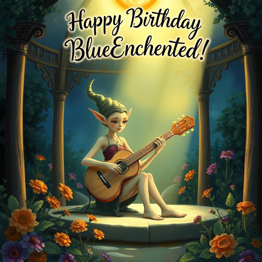 Enchanted Elf Serenade in a Moonlit Gazebo