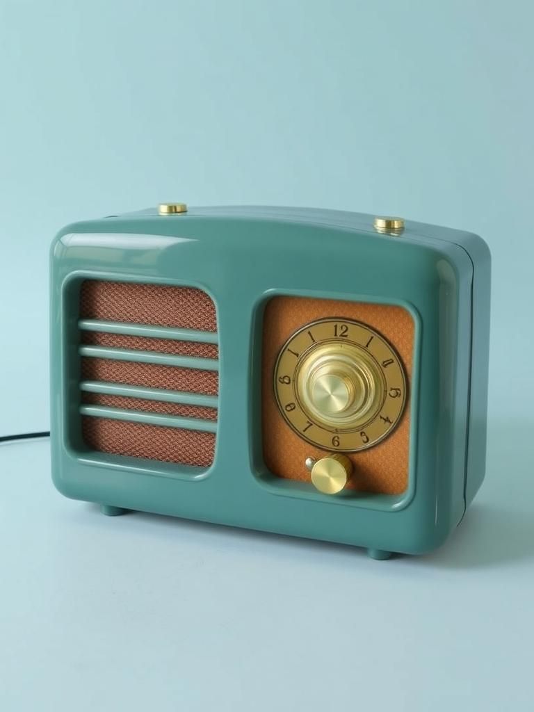 Art Deco Bakelite Tube Radio with Jettisons Vibe