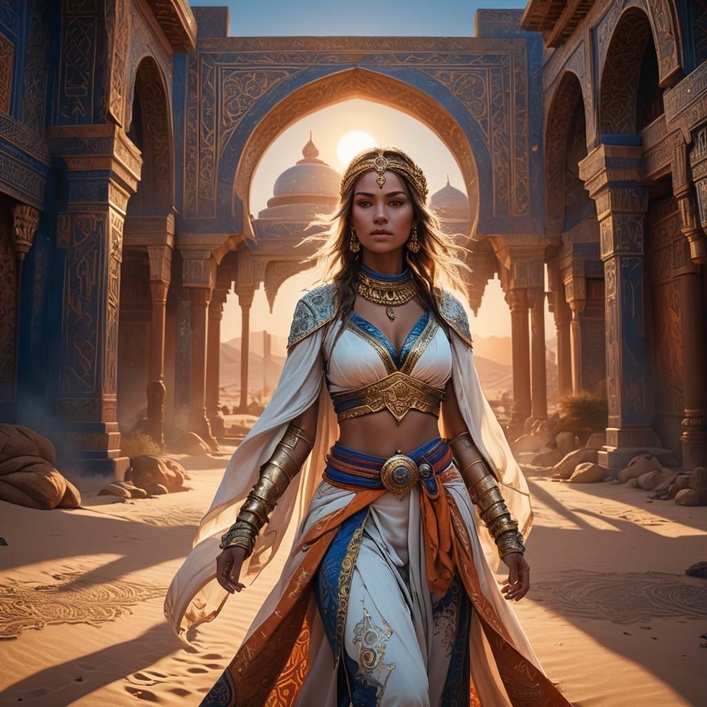 Desert Harem Woman in Fantasy Concept Art