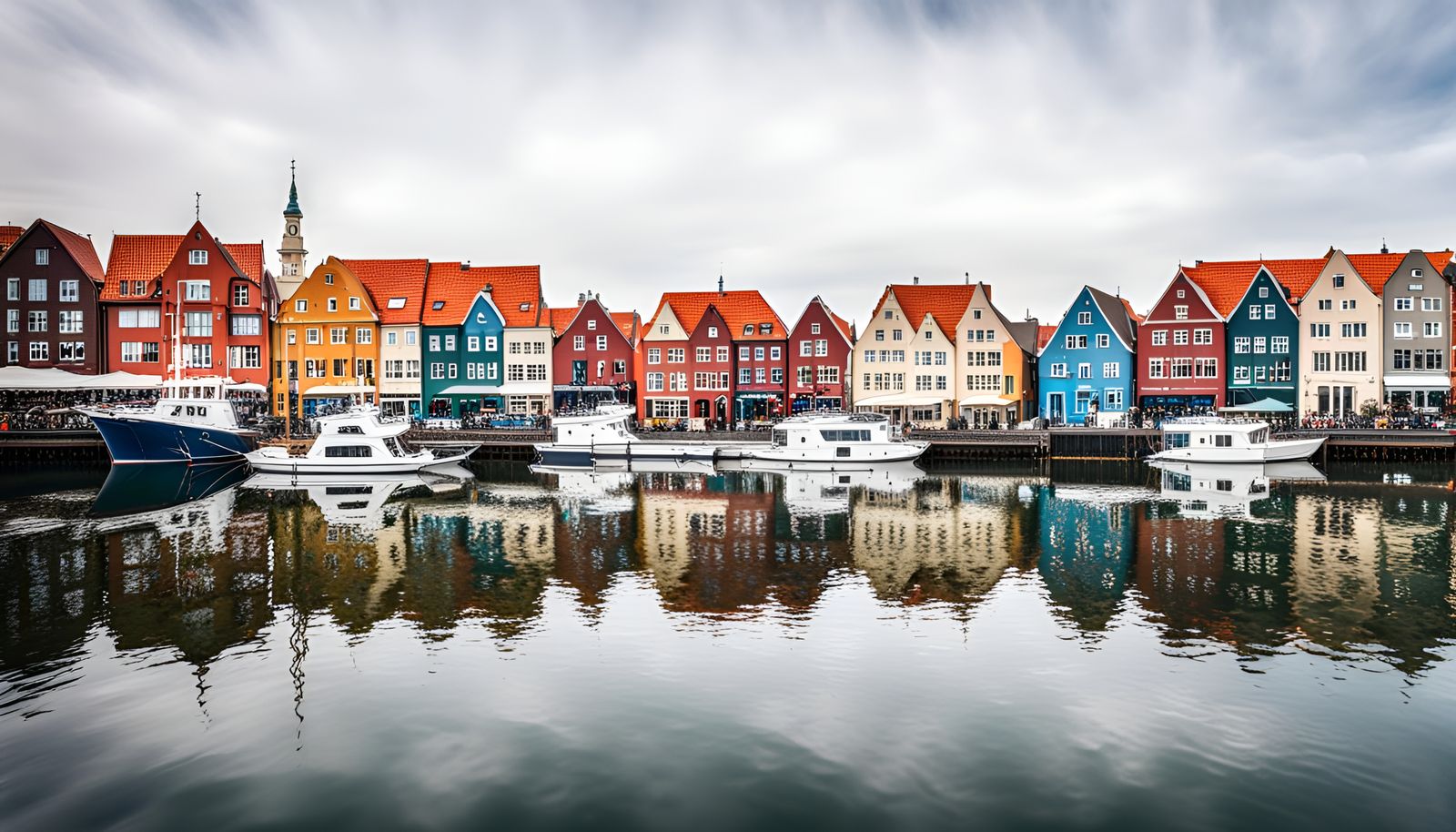 Groningen's Colorful Reitdiephaven Houses on Water