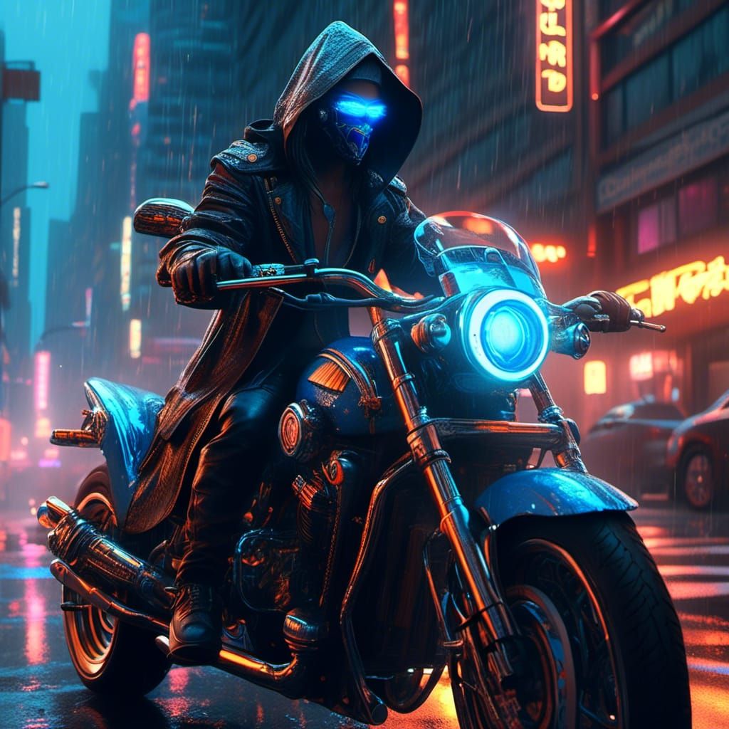 Ultra realistic and detailed picture of A wizard riding a fu...