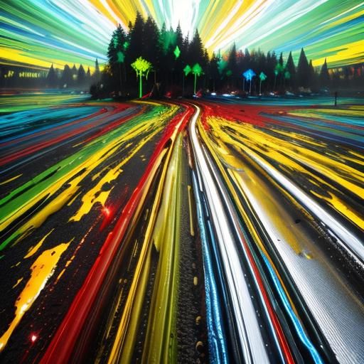 Abstract Jazz: Vivid Oil Painting in 8k