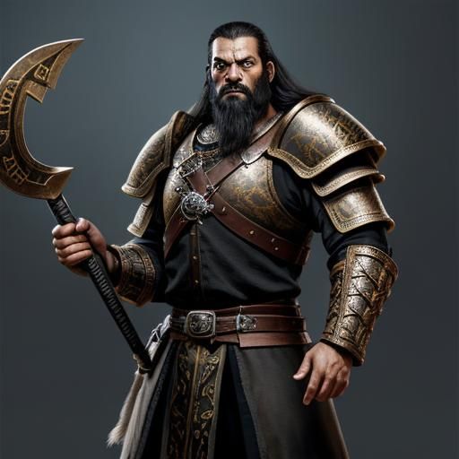 Medieval Warrior with Warhammer