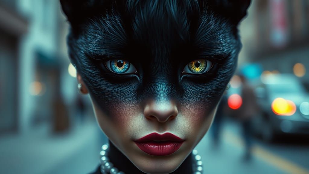 ,black,  captivating, inviting face, elegance, charm, magnet...