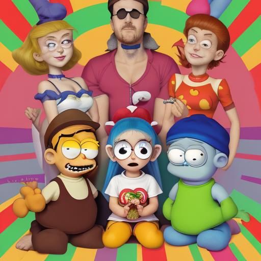 Ren and Stimpy southpark Bevis and Butthead Mordekai And rigby Ed  Ed and eddie plank Johnny Dexter and ededie Homer Bar...