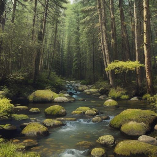 Surreal Wilderness Landscape in a Dreamlike State