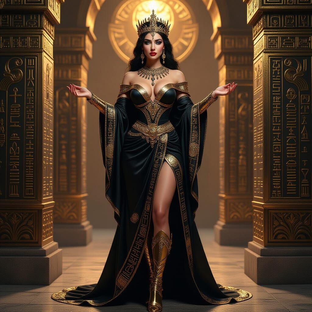 Babylonian Priestess in Gothic Baroque Style