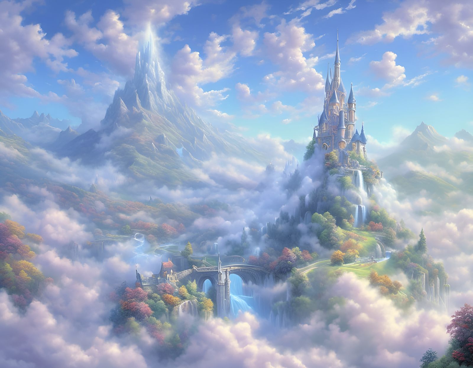 Ethereal Fantasy Landscape in Hyperreal Style