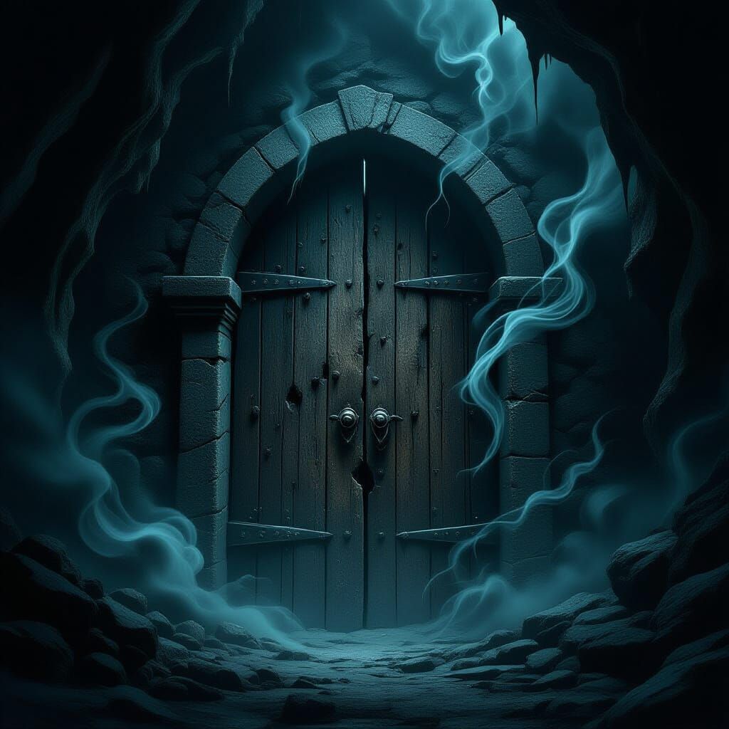 Mystical Ancient Door in Shadow Realms