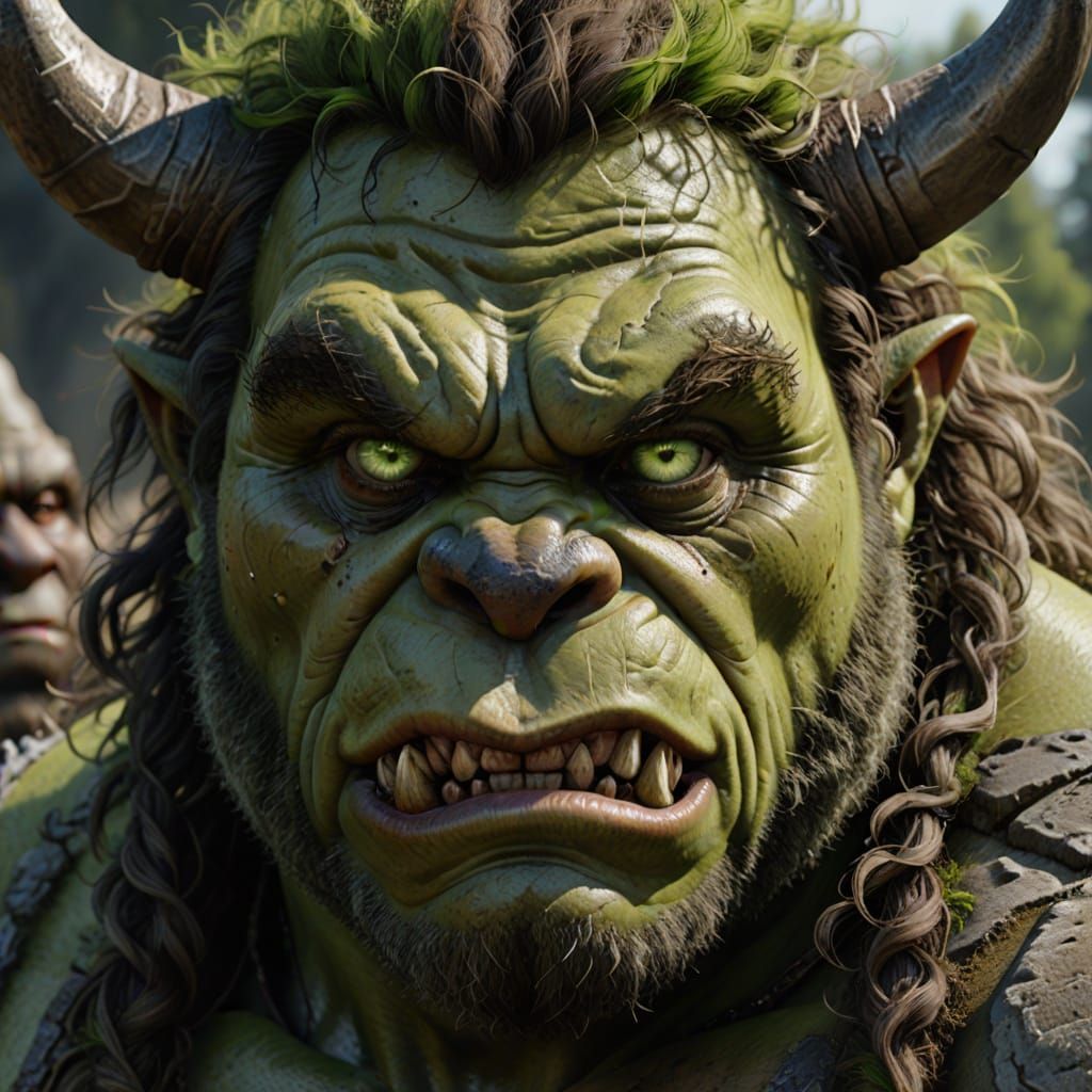 Realistic Ogre Portrait in Hyperdetailed 8k Resolution