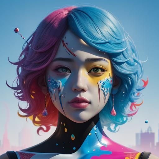 Colorful Graffiti Art: Conceptual Monday Metaphor