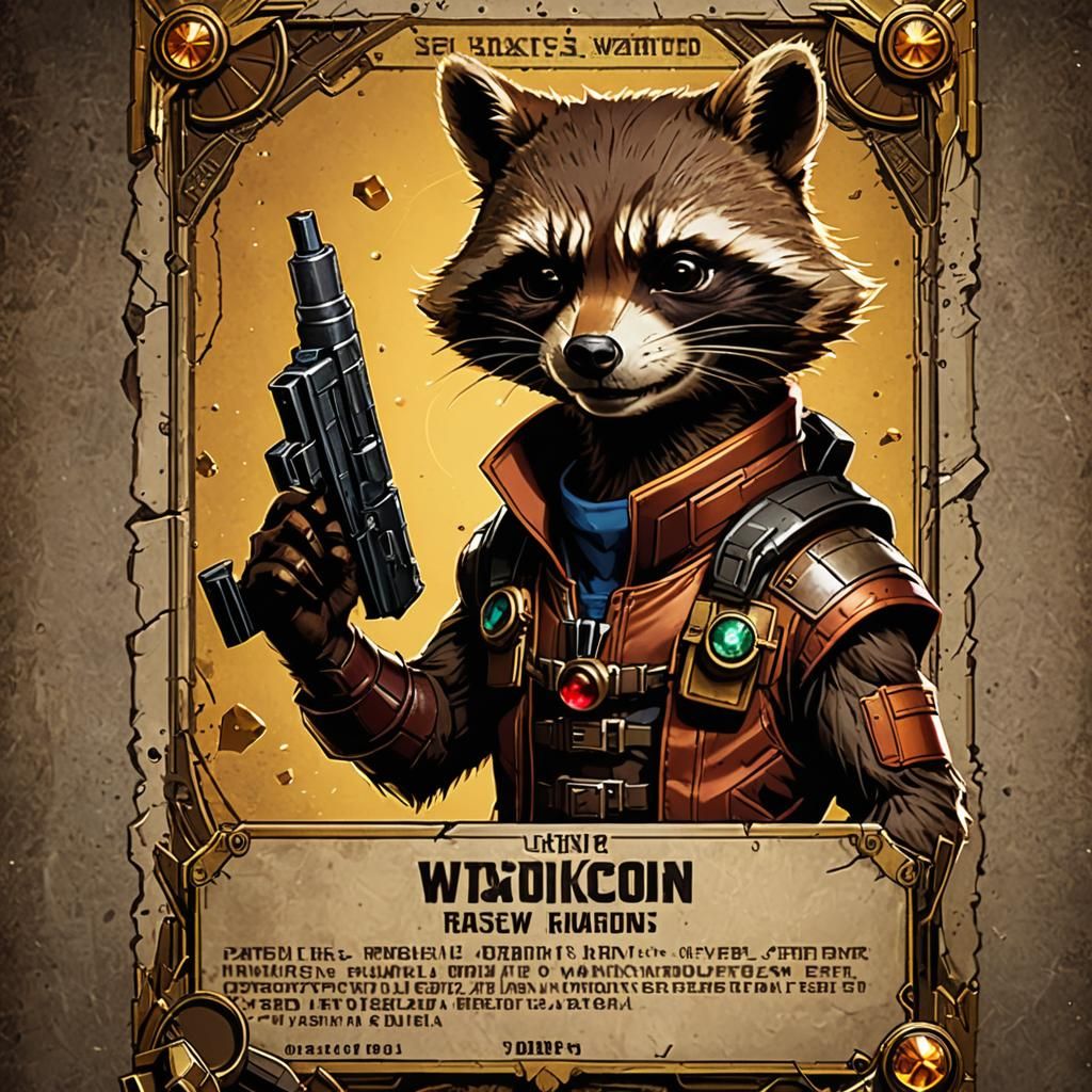 Rocket Raccoon Most Wanted Poster: Gems and Gold