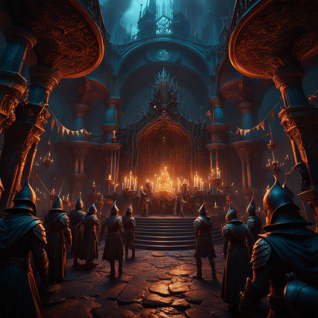 Macabre Party in Detailed Matte Painting