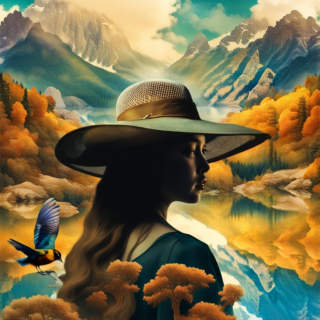 Surreal Collage Inspired by Maxfield Parrish