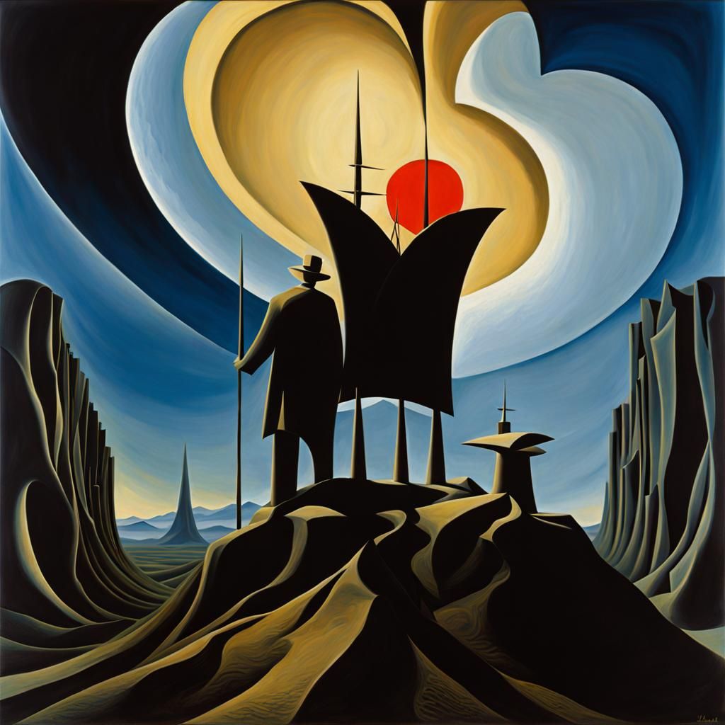 Surreal Software Engineer in Post-Expressionist Style