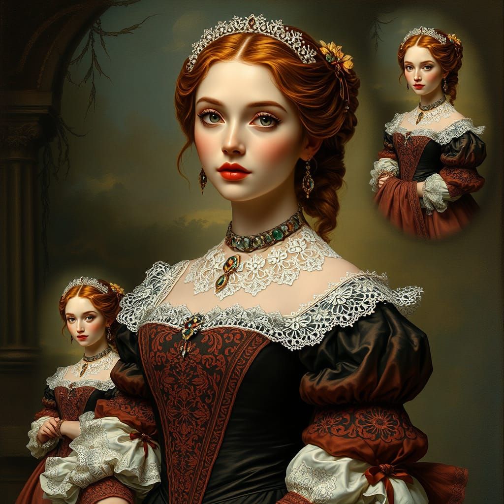 Ethereal Renaissance Beauty in Dreamlike Fantasy