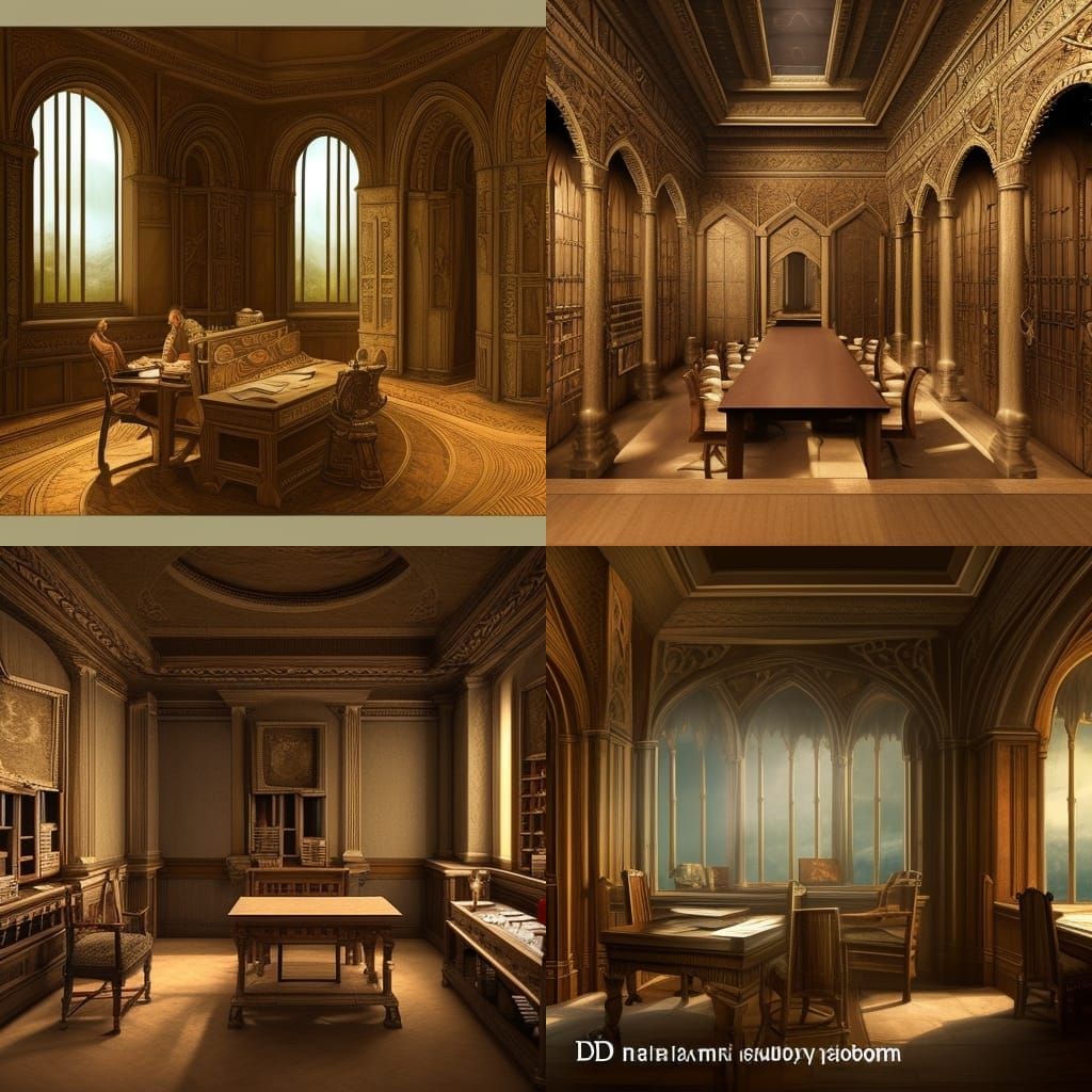 Epic DND Study Room: Digital Matte Painting