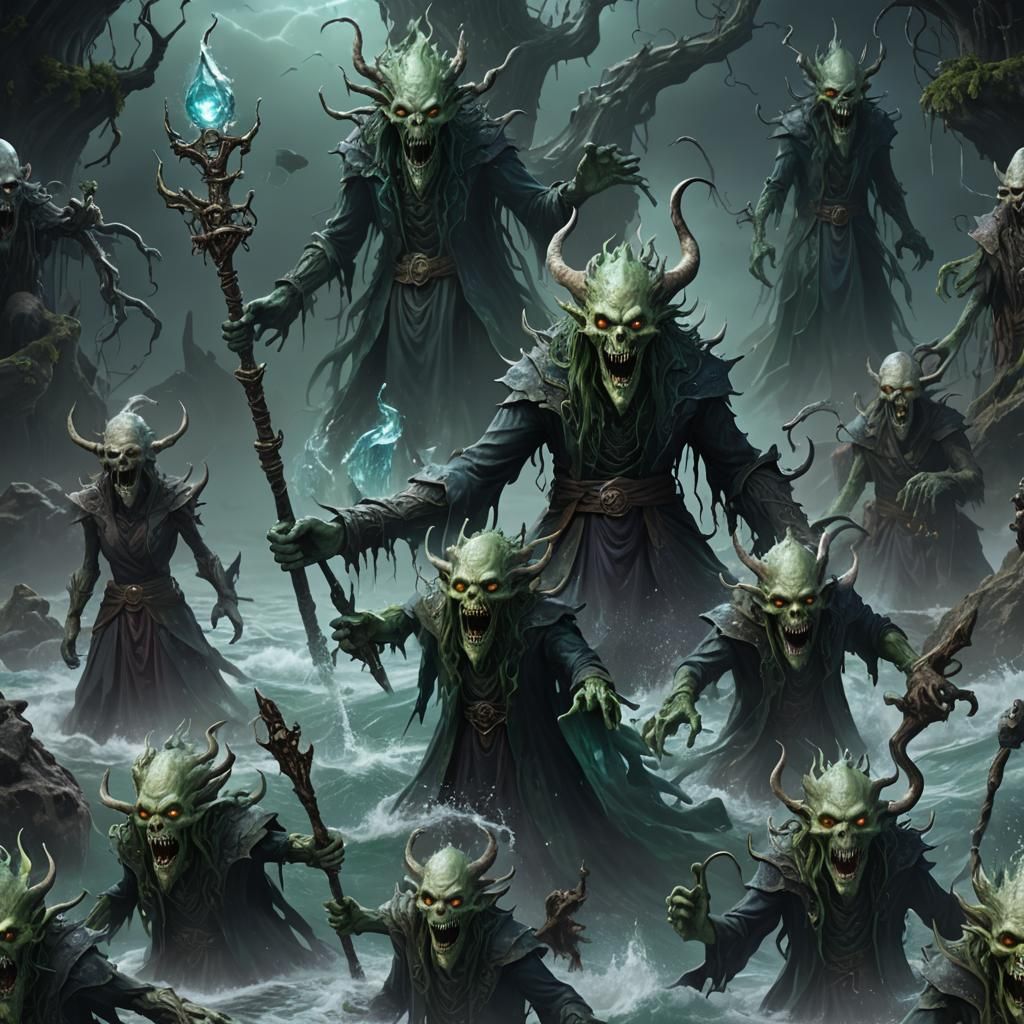 Undead Water Demon Mage of Dark Seas