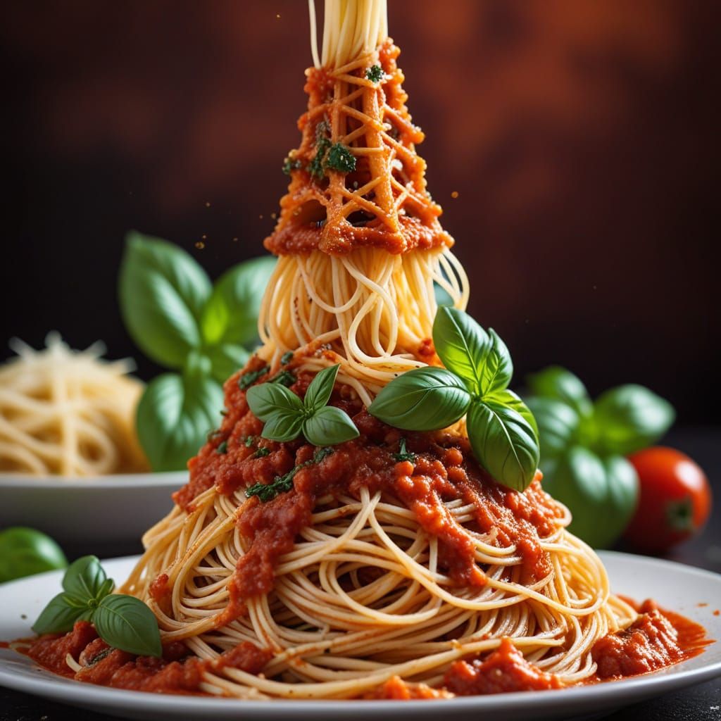 Eiffel Tower Spaghetti: Culinary Food Photography