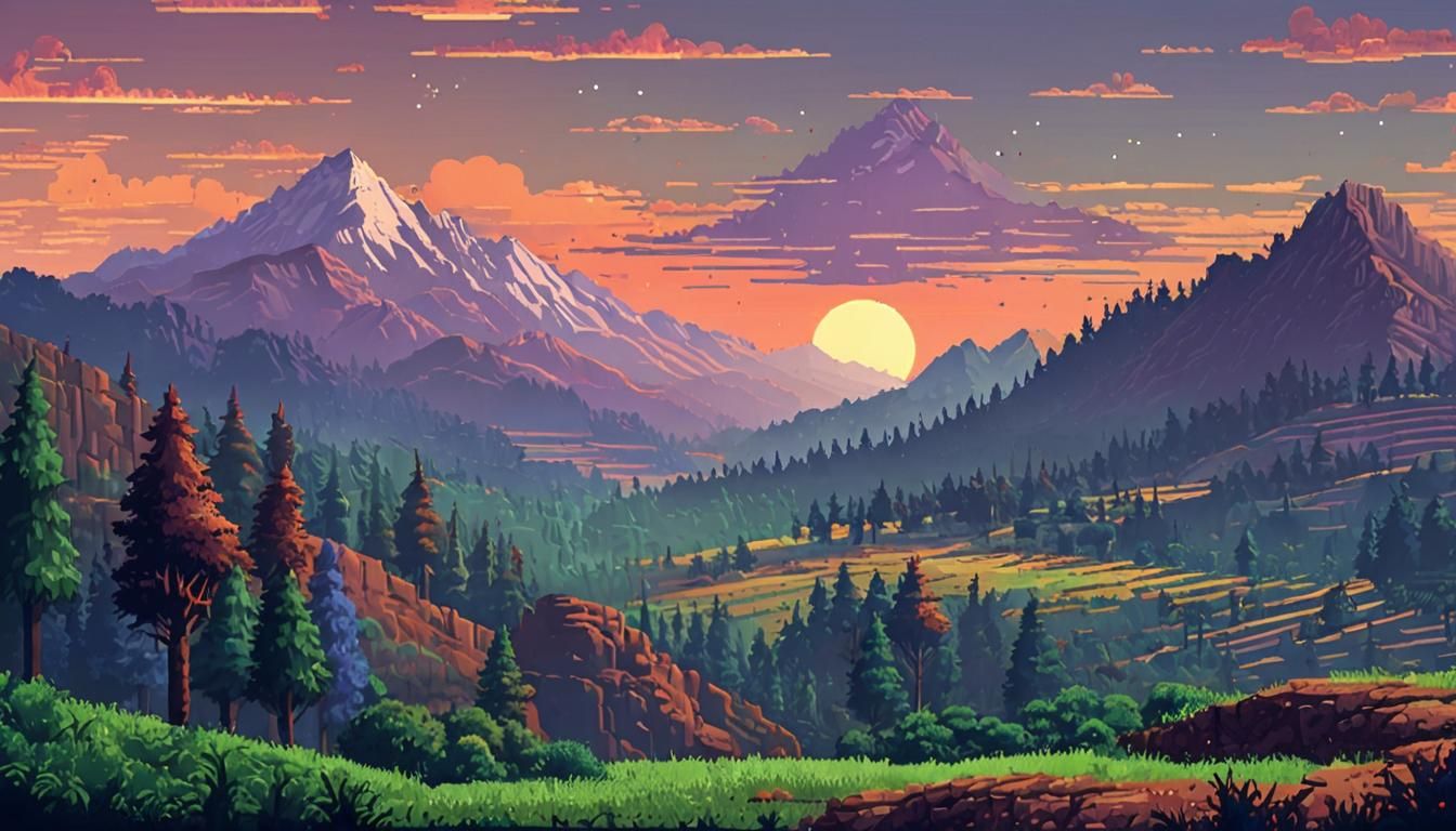 Pixel art Landscape