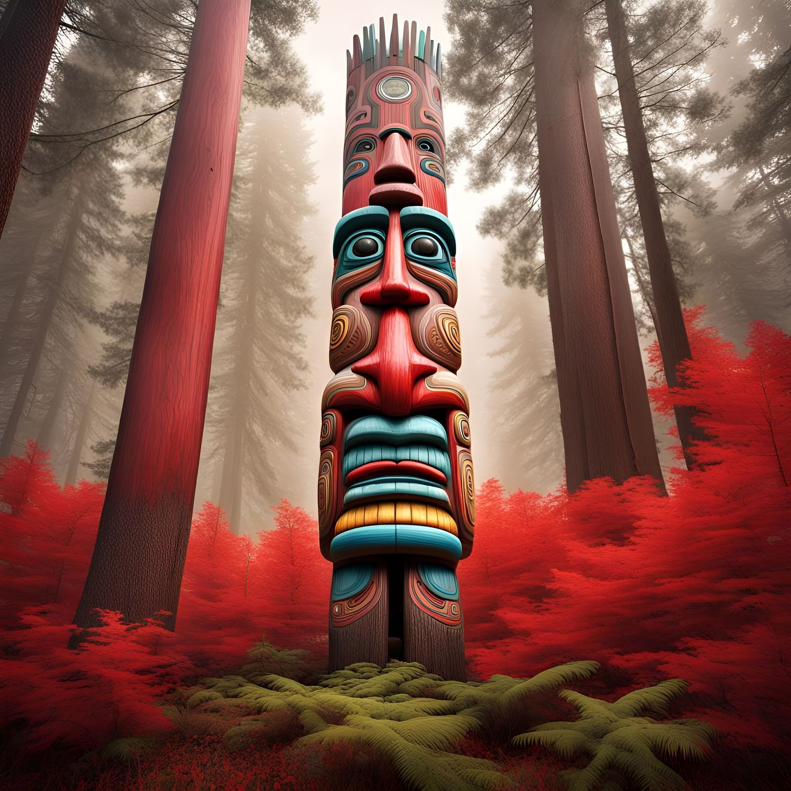 Red Cedar Totem Pole