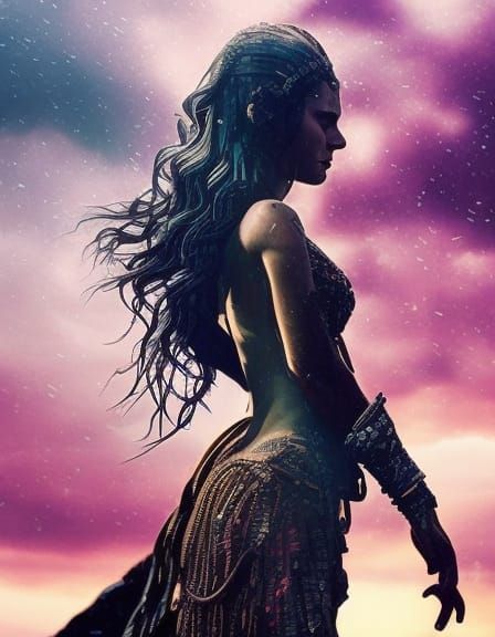 Epic Goddess of Air in Digital Matte Painting