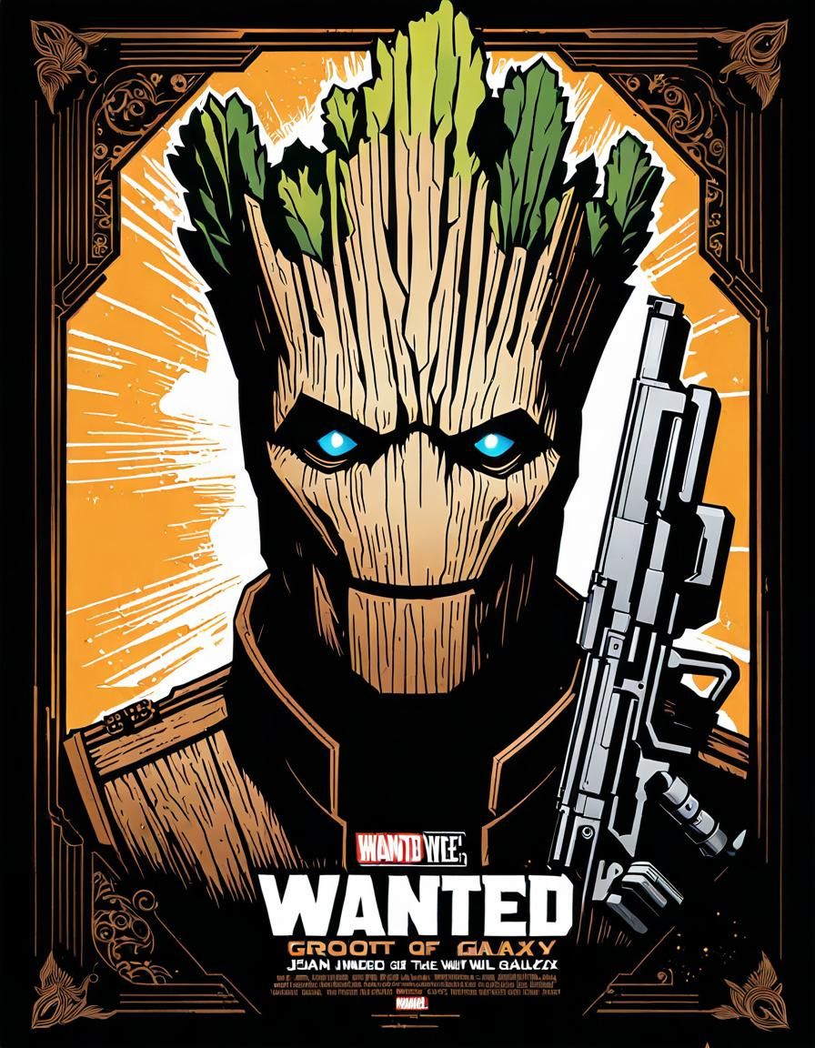 Groot Wanted Poster: Wild West Galaxy