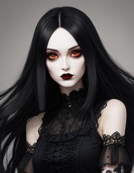 Cheerful Goth Girl Portrait
