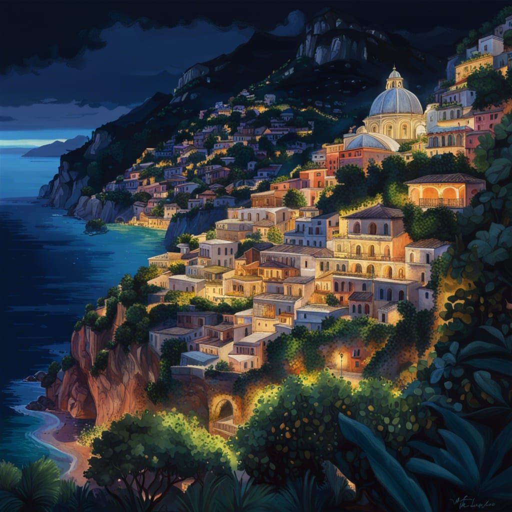 Amalfi coast by Night