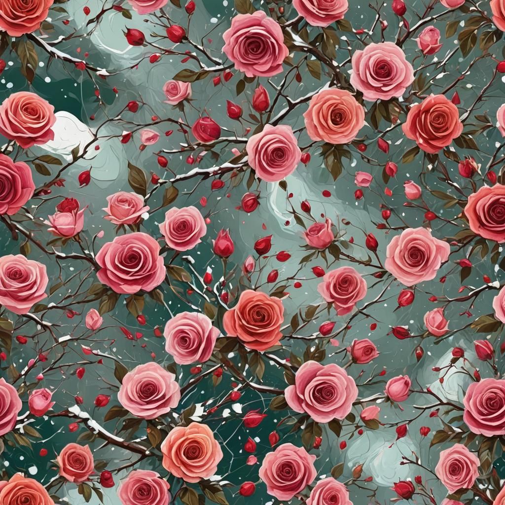 Hurricane Sweeps Rose Parks in Abstract Winter Scene