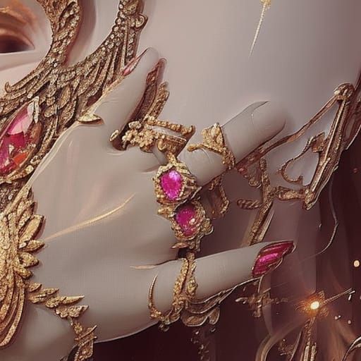 Ruby Ring Glamour Shot with Double Exposure Effect